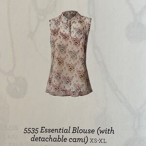 CAbi Floral Print Blouse with Cami
